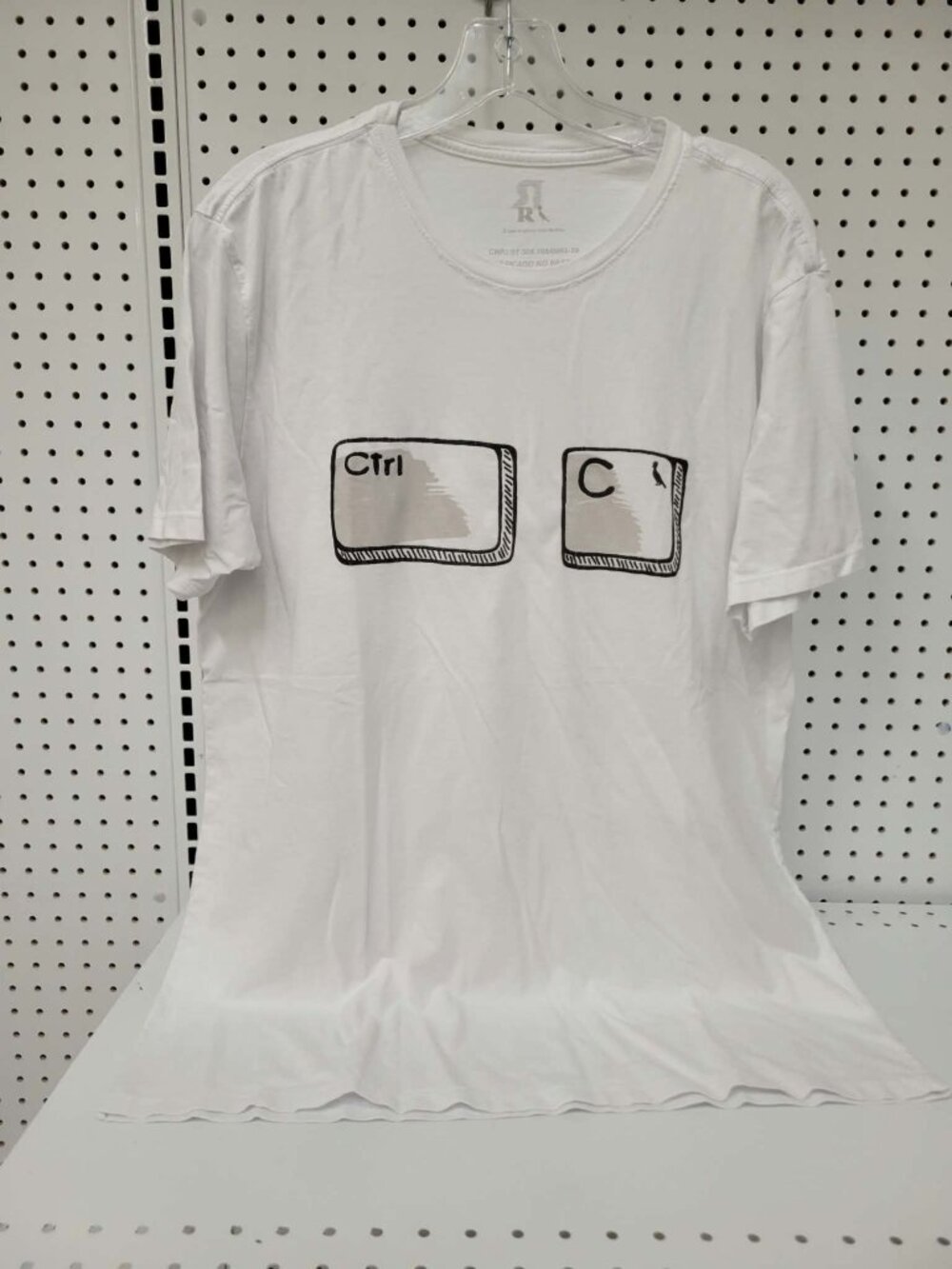 Ctrl C Graphic White T-Shirt By Reserva Large 100% Cotton Casual Crewneck Top Ma